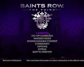 Saints Row 3 The Third (USA) screen shot title